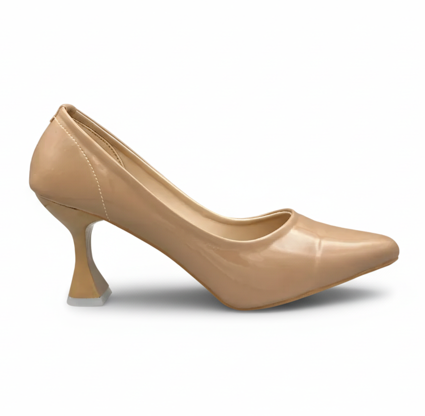 Sandalique HH10022 Nude Gloss Prism Heels