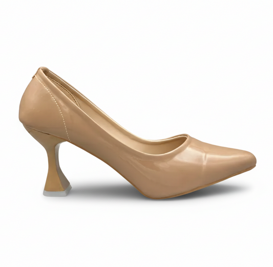 Sandalique HH10022 Nude Gloss Prism Heels