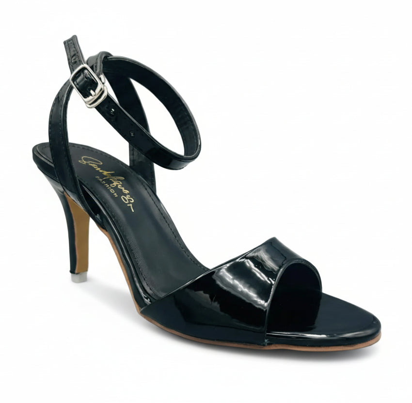 Sandalique HH10029 Black 2 Metalic Pencil Heel