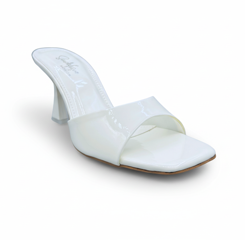 Sandalique HH10056 Pink Glossy Minimal Heel Slides