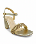 Sandalique HH10060 Gold metallic heel sandals