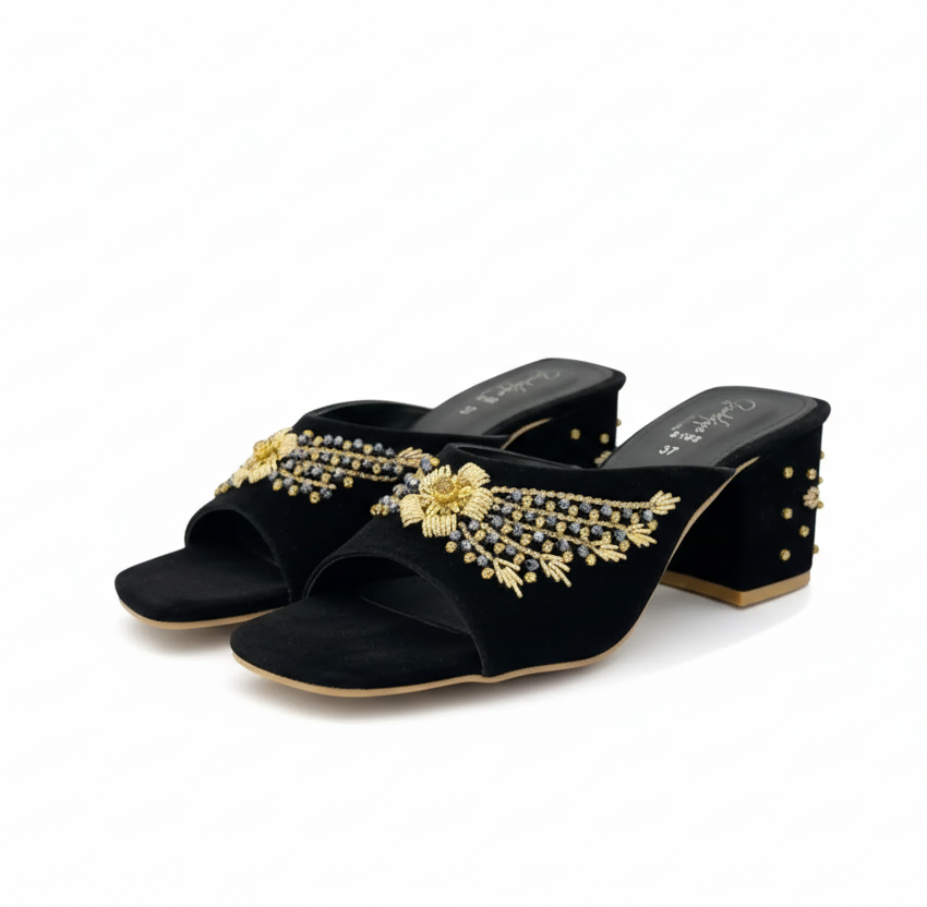 Sandalique MH10010BL1 Zarmina Square Heels