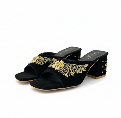 Sandalique MH10010BL1 Zarmina Square Heels