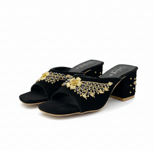 Sandalique MH10010BL1 Zarmina Square Heels