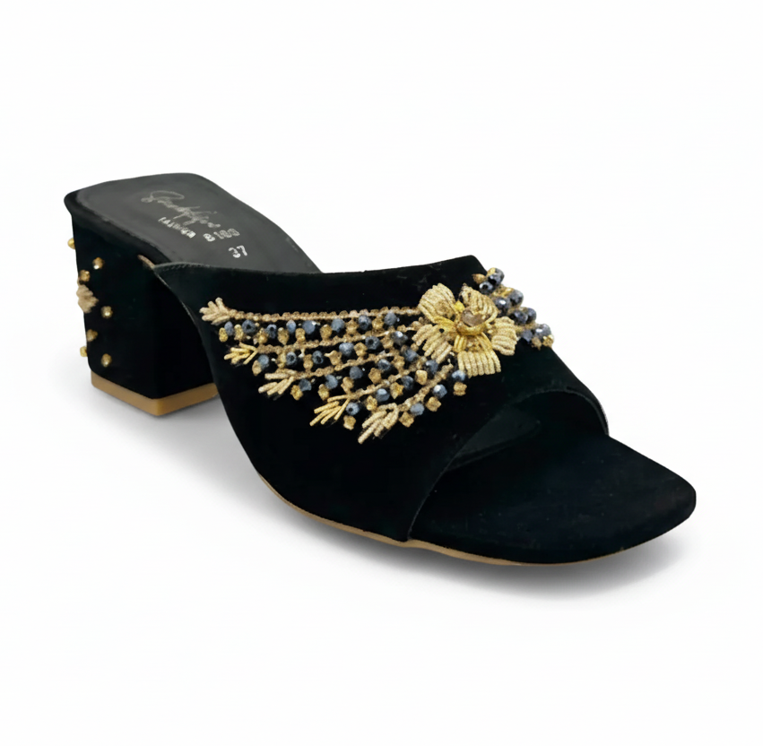 Sandalique MH10010BL Zarmina Square Heels