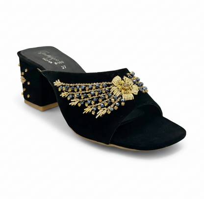 Sandalique MH10010BL Zarmina Square Heels