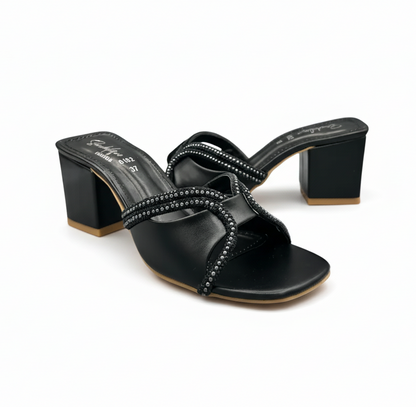 Sandalique MH1003BL1 Pearline Square Heel
