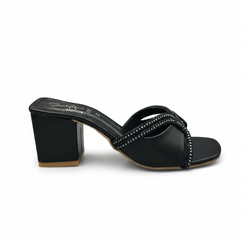 Sandalique MH1003BL2 Pearline Square Heel