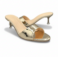 Sandalique SM1003SL Gold Glossy Kitten Heel