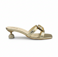 Sandalique SM1006 Gold Statement Crystal Accent Heels