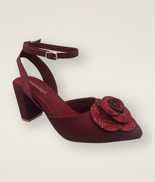 Scarlet Rose Block Heel - MH10033 - Sandalique Block Heel