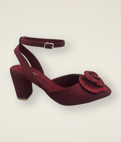 Scarlet Rose Block Heel - MH10033 - Sandalique Block Heel