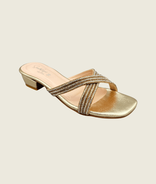 ShimmerCross Mid-Heel Sandals - SM10039