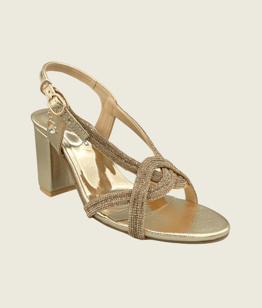 Sparkle Knot Slingback Heels - HH10019