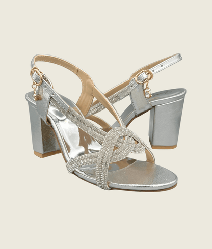 Sparkle Knot Slingback Heels - HH10019