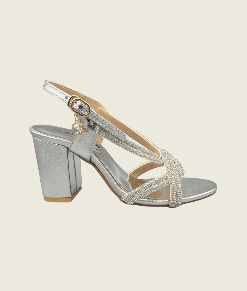 Sparkle Knot Slingback Heels - HH10019