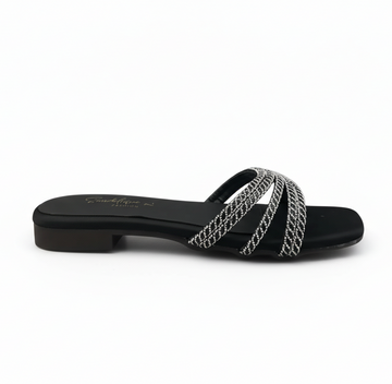 sandalique FT10019BL Five stripes flats.png