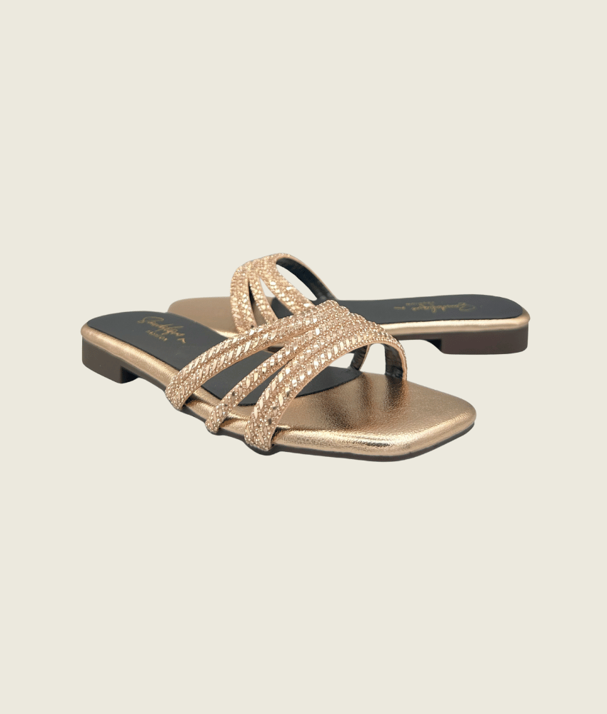 sandalique FT10019RG Five stripes flats.png