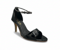 sandalique HH10028BL Chained Buckle Stiletto Heels