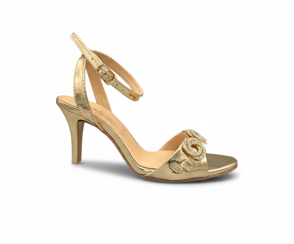 sandalique HH10032 Crystal Swirls Stiletto Heels