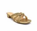 sandalique SM1003GD Elegant Woven small Heels for Women