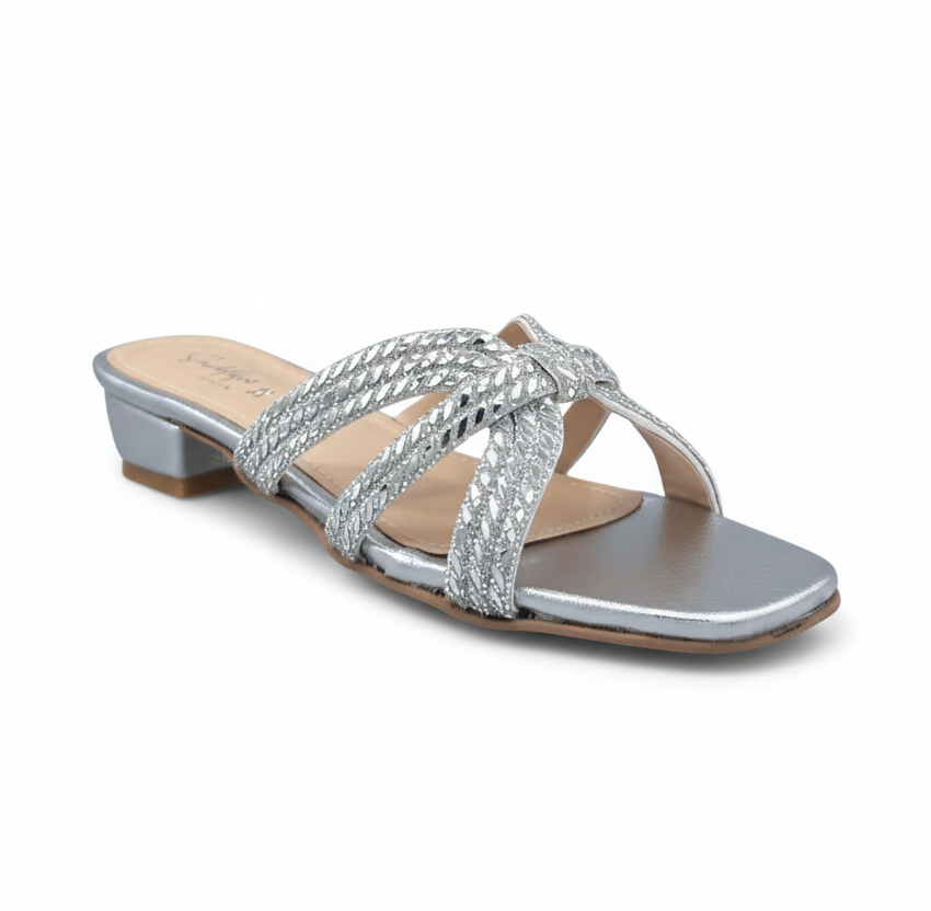 sandalique SM1003SL Elegant Woven small Heels for Women